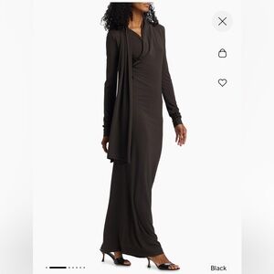 Toteme black knit maxi dress